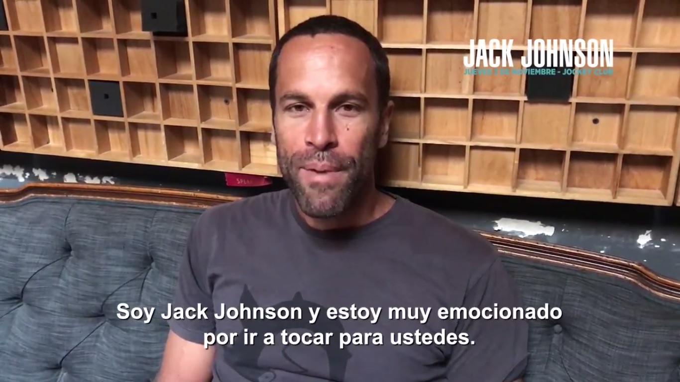 Jack Johnson env&iacute;a saludos a sus fans peruanos antes de su presentaci&oacute;n en Lima
