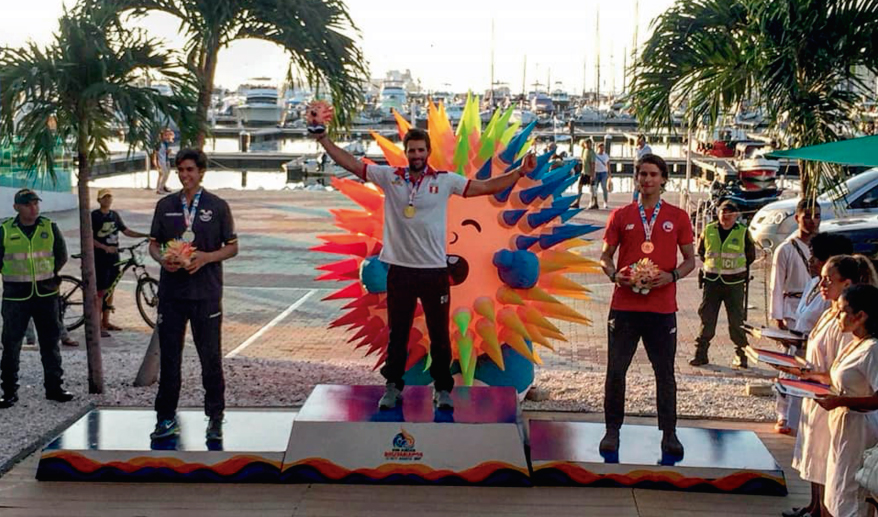 Stefano Peschiera y Adriana Barr&oacute;n medallas de oro en Bolivarianos de Santa Marta (Colombia) 