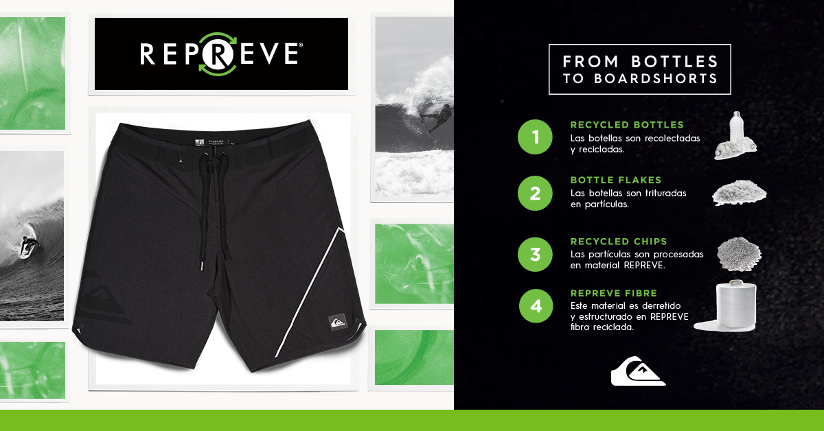 Quiksilver transforma botellas de plástico en boardshorts