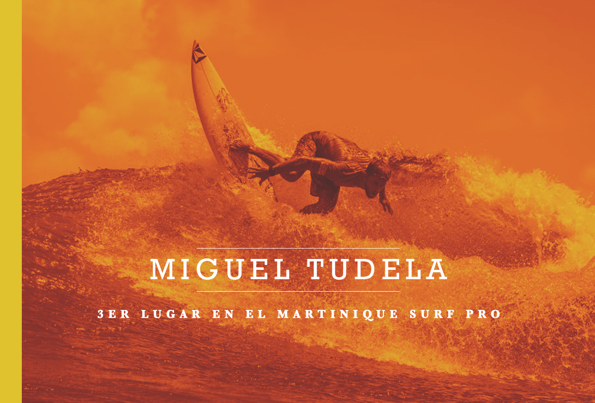 Miguel Tudela 3er lugar en el Martinique Surf Pro  
