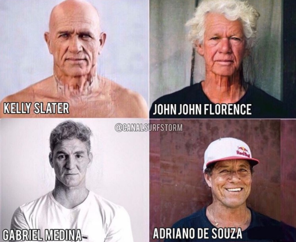 &iquest;C&oacute;mo se ver&iacute;an las estrellas del surf mundial dentro de 40 a&ntilde;os?