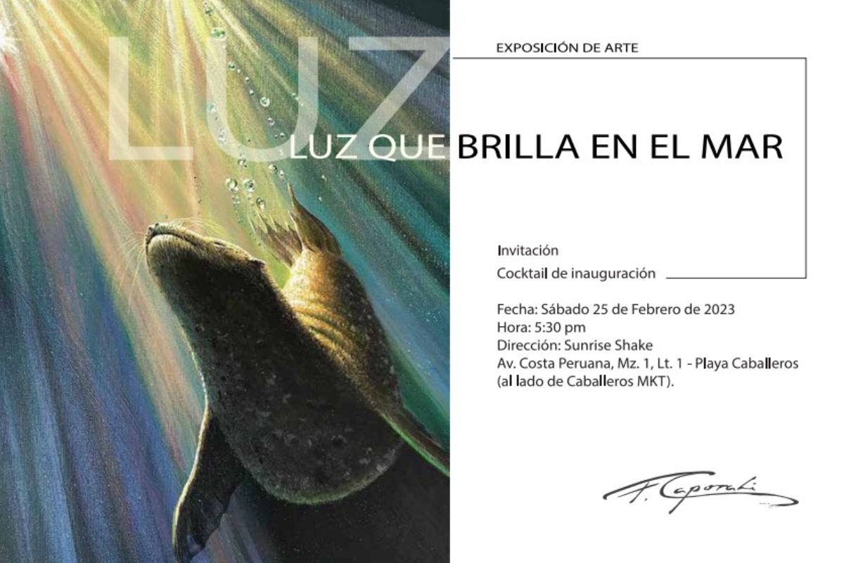 Este sábado en Punta Hermosa exposición "Luz que brilla en el mar" con Flavio Caporali