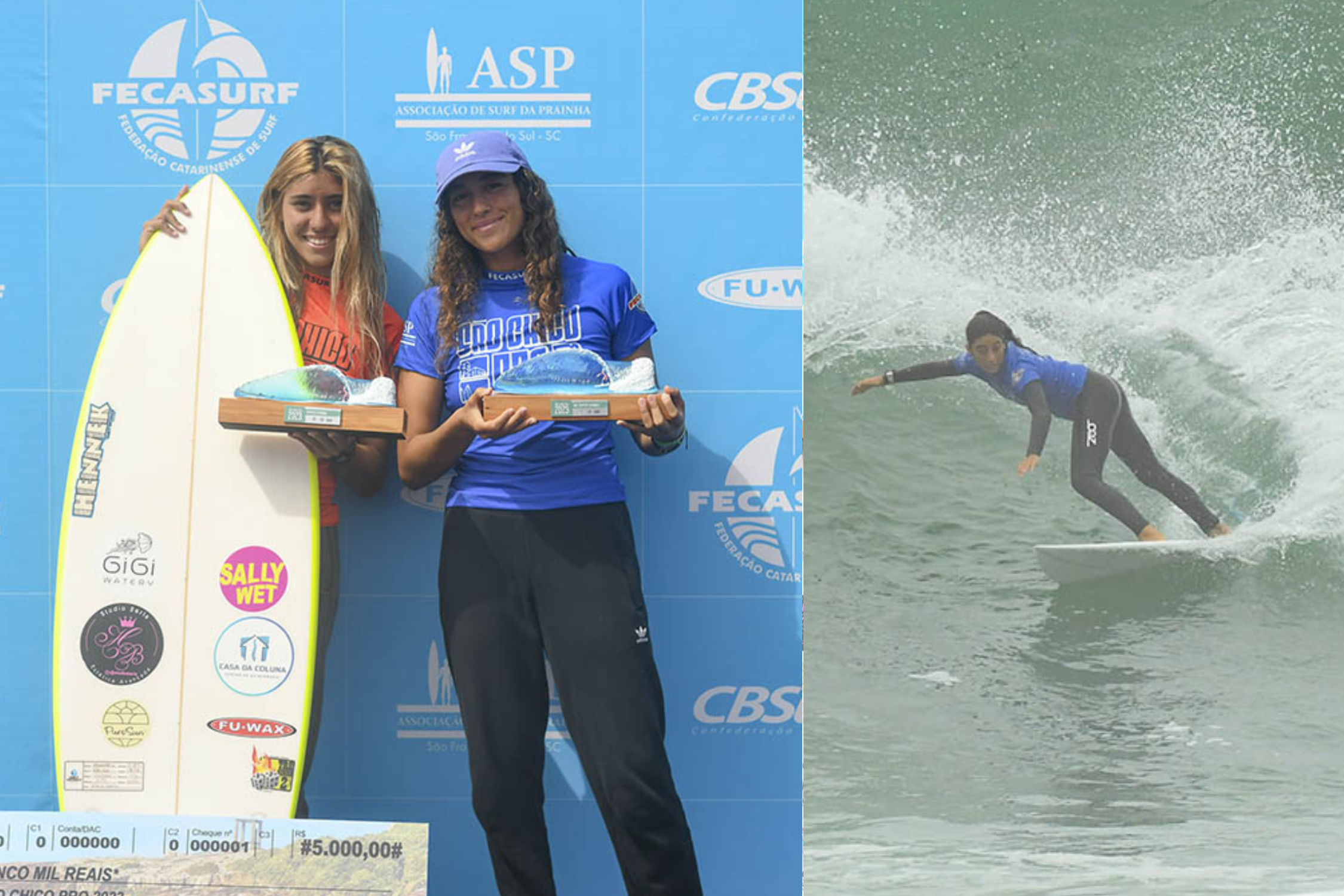 Daniella Rosas subcampeona en circuito profesional de surf en Brasil 