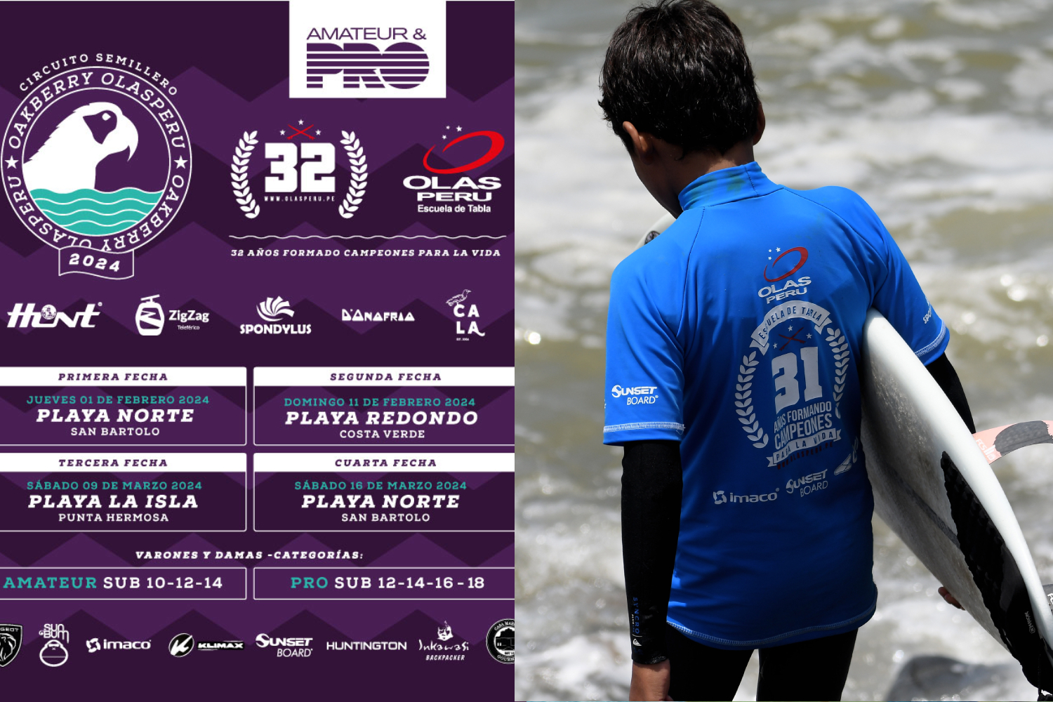 ¡ATENCIÓN! Cambio de fechas para las 3ra y 4ta etapa del Semillero Oakberry Olas Perú 2024