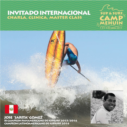 Jarita listo para conferencia en Chile sobre su experiencia en el SUP 
