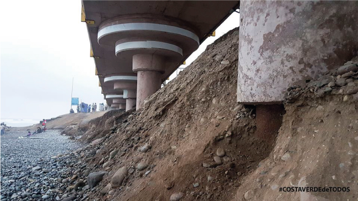 Costa Verde: Deterioro de los pilotes del malec&oacute;n en playa La Pampilla se hacen cada vez mayor 
