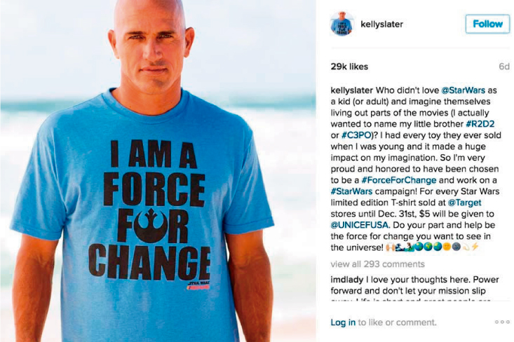Kelly Slater y Star Wars juntos para campa&ntilde;a de UNICEF
