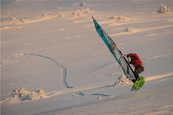 Windsurf en olas de nieve 
