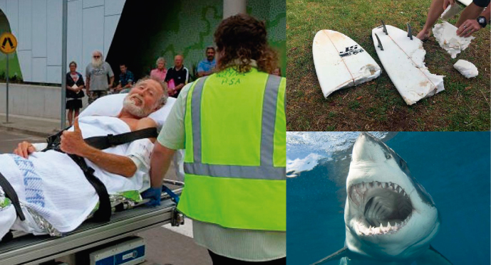 65 no pasan en vano: Veterano surfer sobrevive a ataque de tibur&oacute;n usando toda su astucia  
