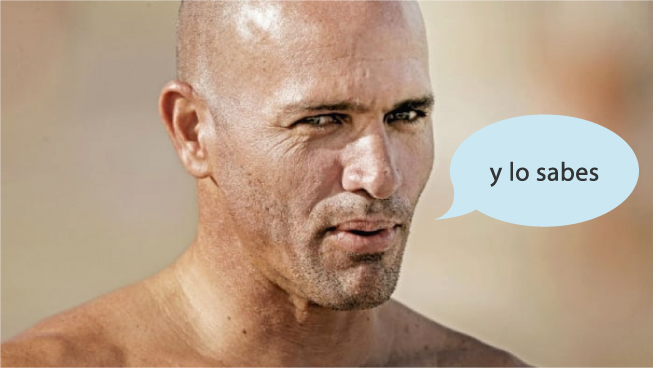 Kelly Slater neutraliza con clase a un lanza que se meti&oacute; en su ola 
