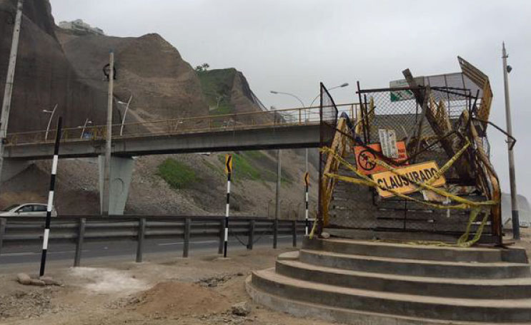 Seis puentes de la Costa Verde se encuentran inconclusos y abandonados 