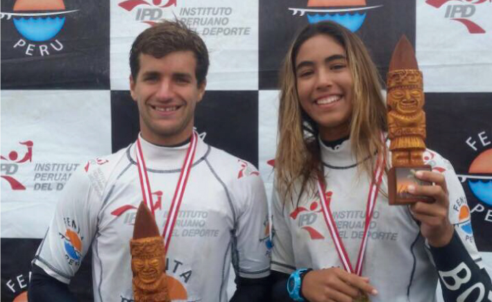 Nicol&aacute;s Nugent y Sol Aguirre se consagran en la tercera fecha del nacional Open en Huanchaco