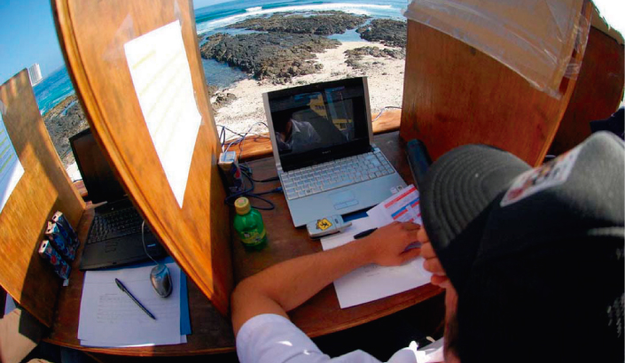 As&iacute; es la vida de los jueces de la WSL en una fecha del Tour
