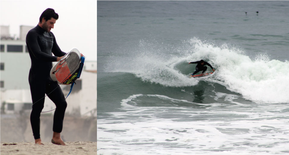 Sebasti&aacute;n Correa, detonando con una Hydroboard bajo los pies