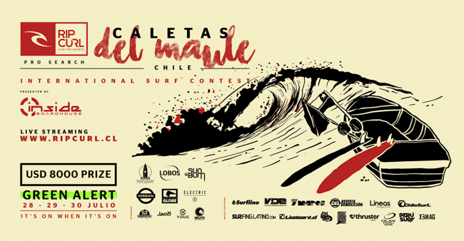 Rip Curl Pro Search Caletas del Maule est&aacute; en Alerta Verde y se lanzar&aacute; esta semana