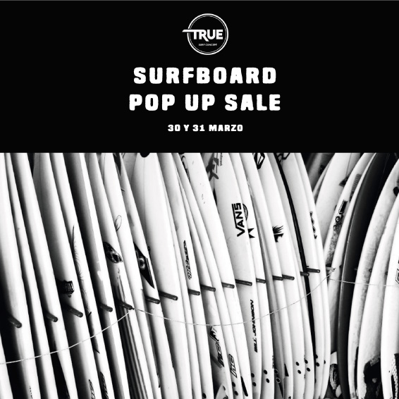 Surfboard Pop Up Sale - True: Surf Concept