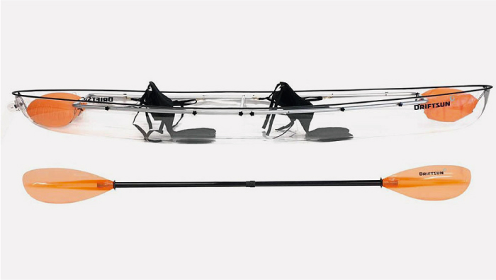 El kayak transparente, una nueva forma de navegar 