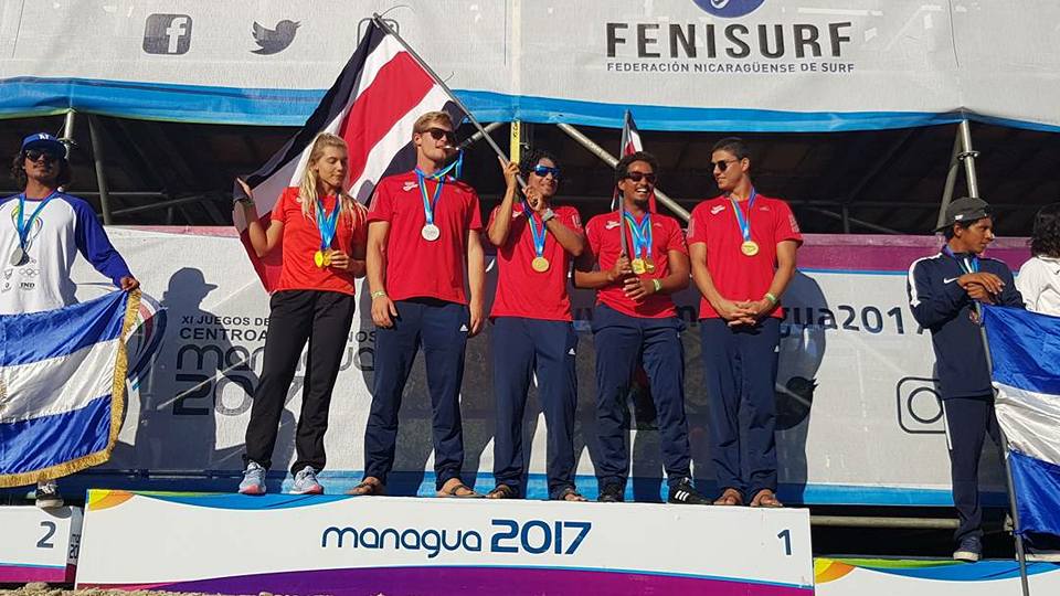 Costa Rica arras&oacute; en el surf de los Juegos Centroamericanos de Nicaragua 