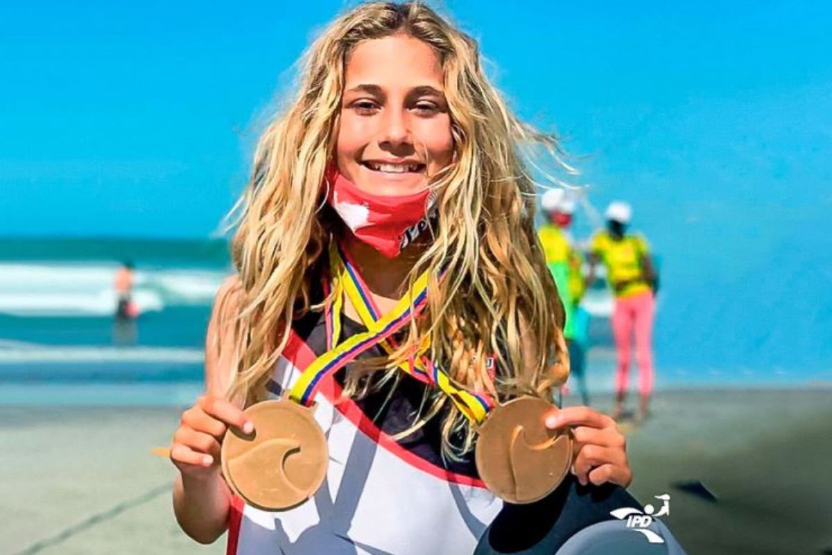 Catalina Zariquiey, la promesa del surfing peruano que la rompi&oacute; en Sudamericano Infantil de Surf