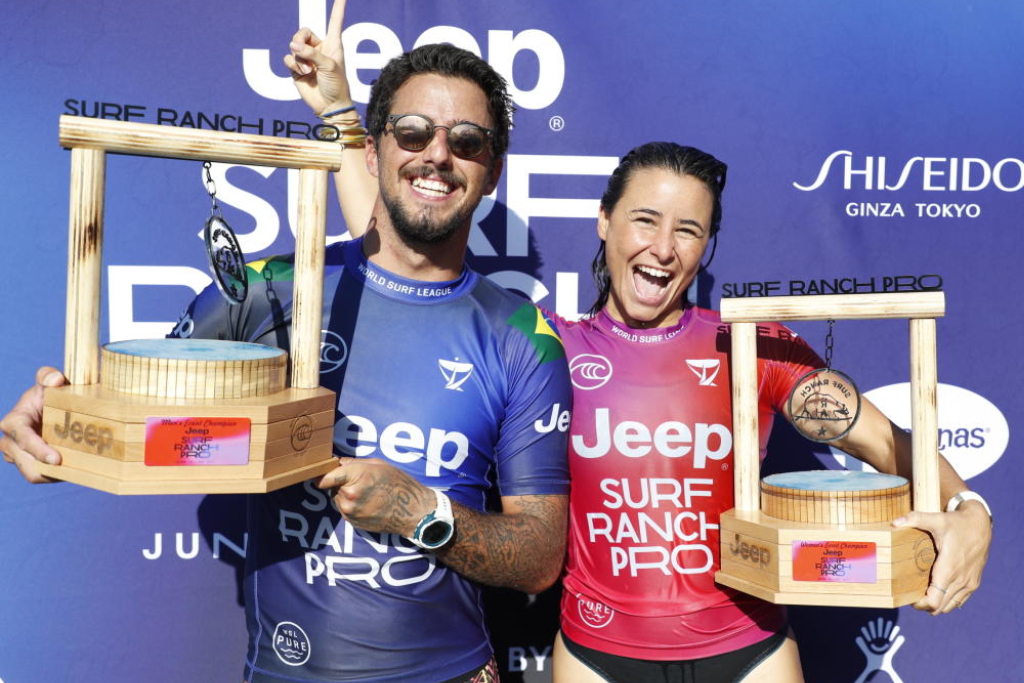 Filipe Toledo y Johanne Defay ganan en el Surf Ranch