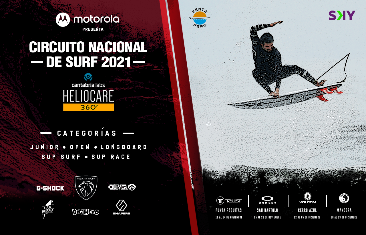 FENTA anuncia cronograma del Circuito Nacional de Surf 2021
