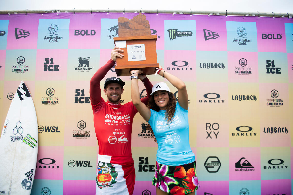 Miguel Tudela y Daniella Rosas arrasaron con las olas en Brasil 