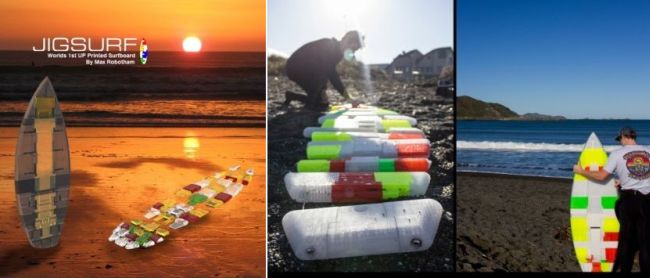 Jigsurf , una tabla desarmable e impresa en 3D