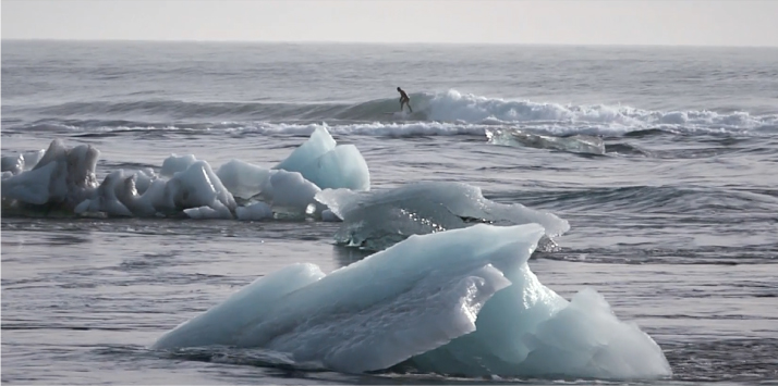 Surfeando entre icebergs