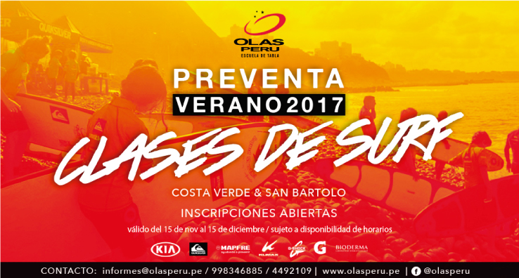 ARRANC&Oacute; LA PRE VENTA EN LA ESCUELA DE TABLA OLASPERU