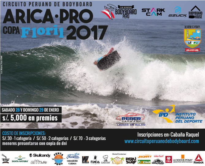 &ldquo;Copa Floril Arica Pro&rdquo; abre el circuito de Bodyboard 2017 